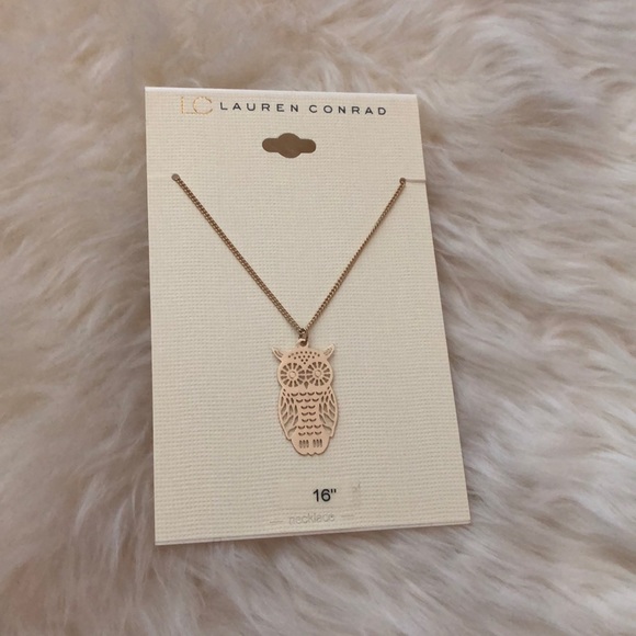 LC Lauren Conrad Gold Tone Owl Pendant Necklace - Picture 5 of 8